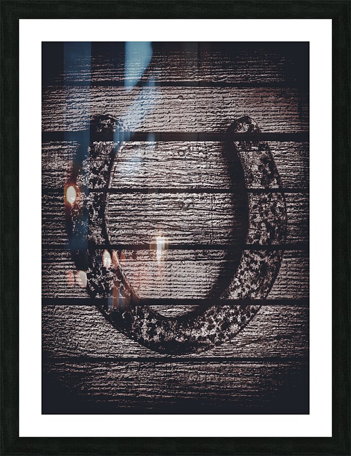 Horseshoe planks Picture Frame print