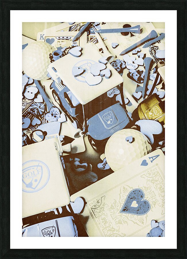 Golf games and romanticism Picture Frame print