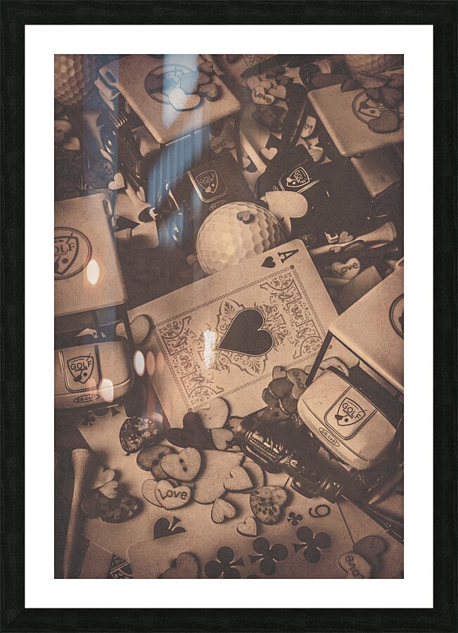 Old golf romance Picture Frame print