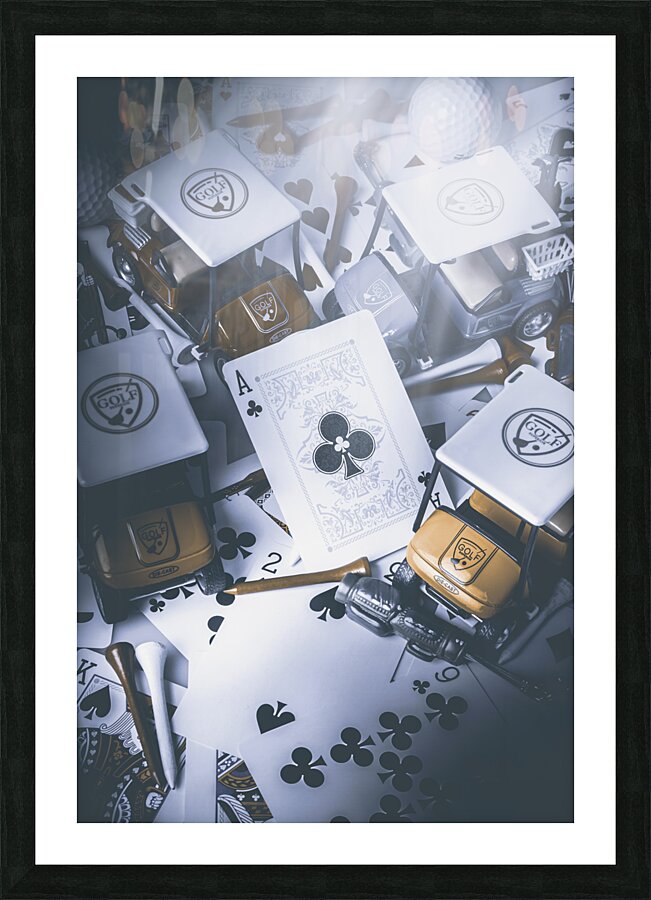Cards tees and clubs Picture Frame print