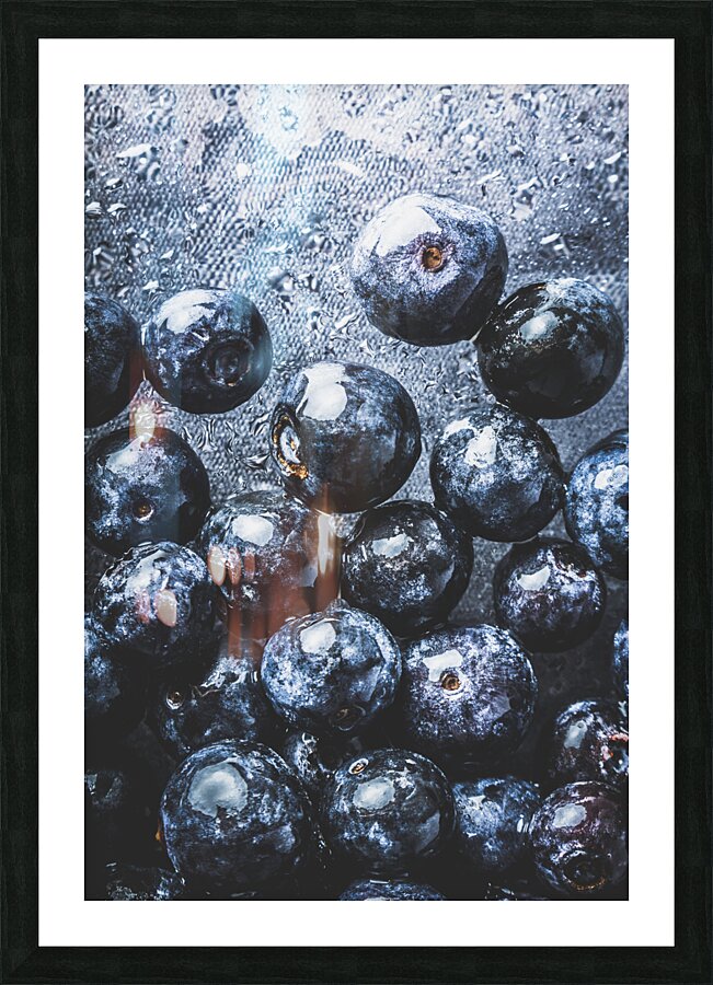 Deepest blacks are blue Picture Frame print