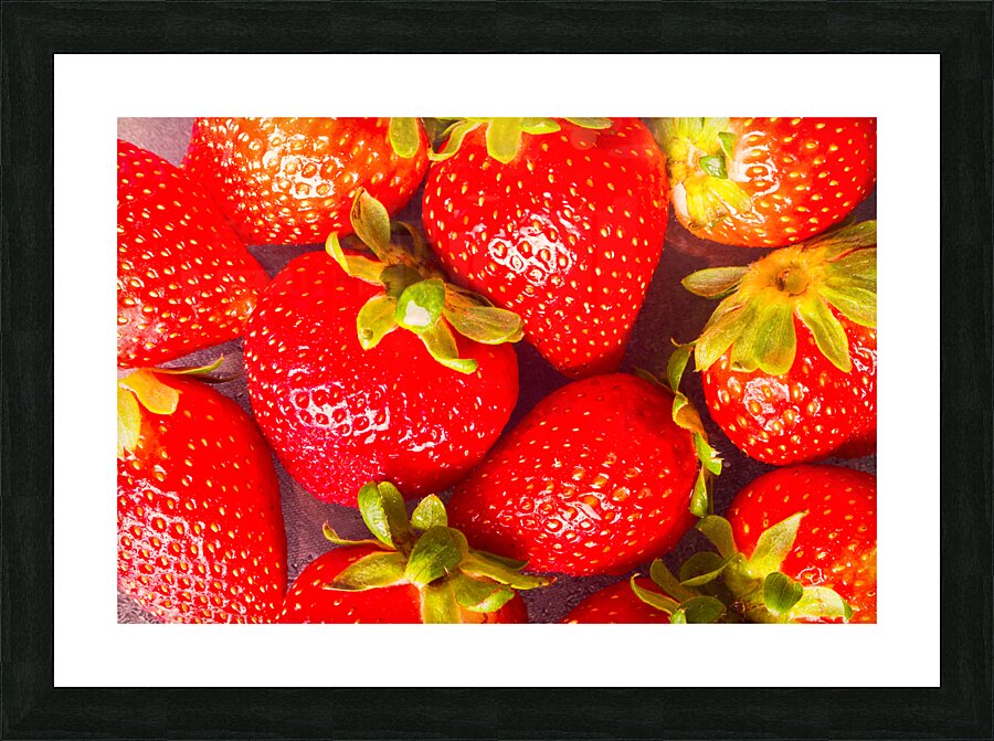Vibrant fresh strawberries Picture Frame print