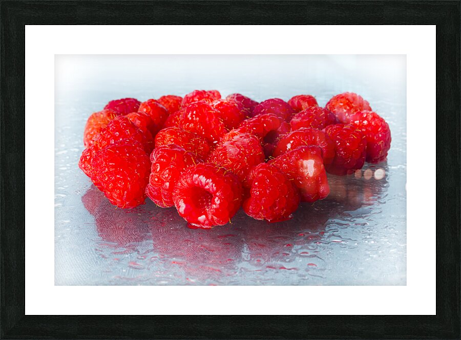 Still life raspberries Picture Frame print