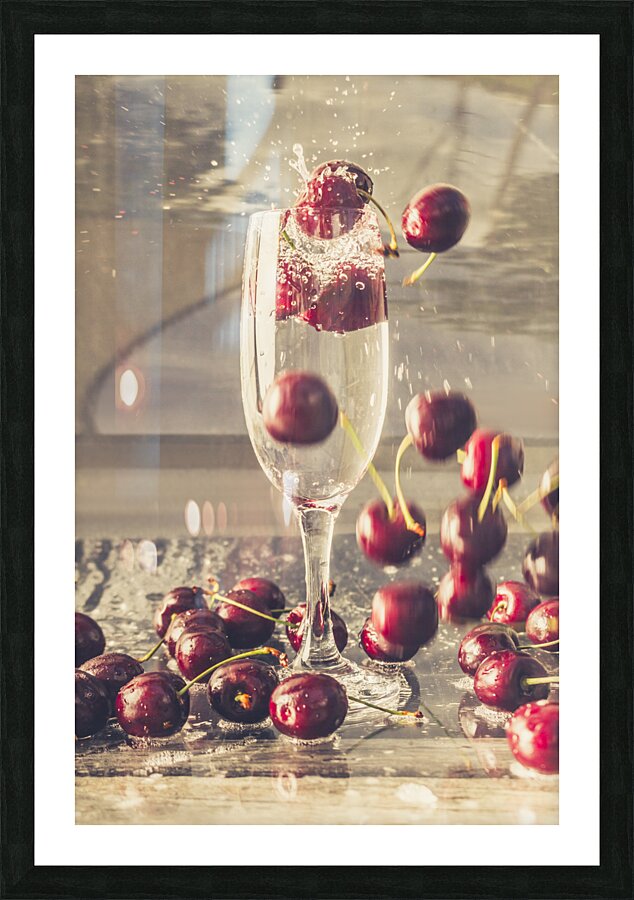 Cherry plonk Picture Frame print