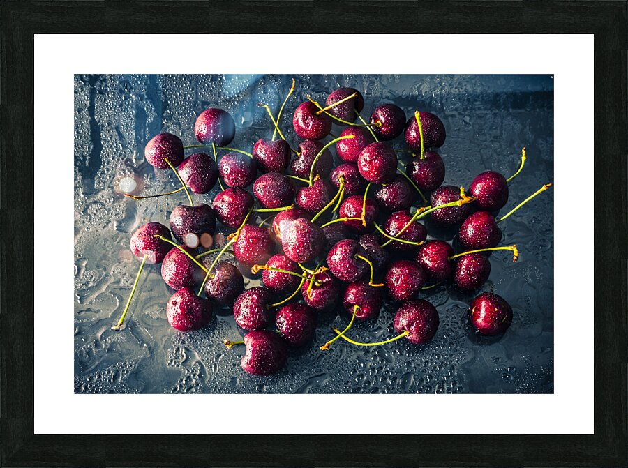 Chilled cherries Picture Frame print