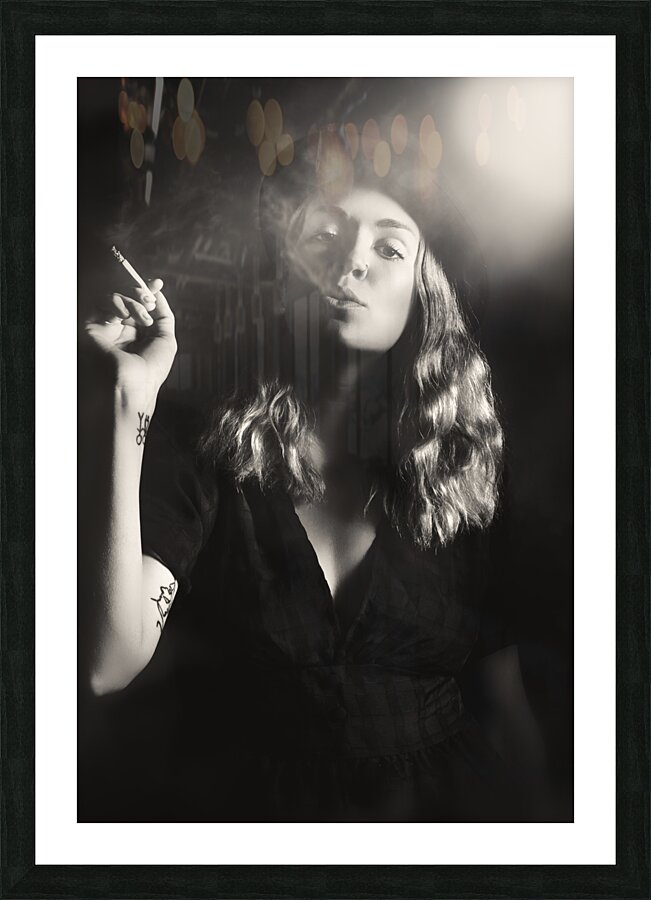 Drama Lit Noir  Picture Frame print