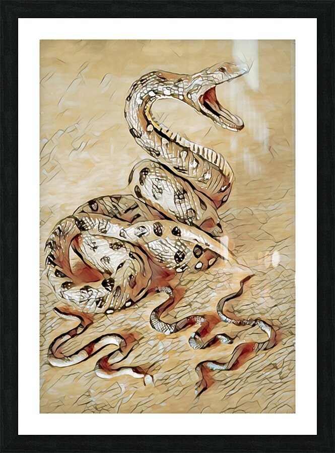 Desert Sun Serpent Picture Frame print