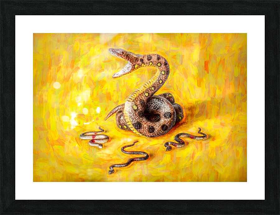 Serpents Scorching Fury Picture Frame print
