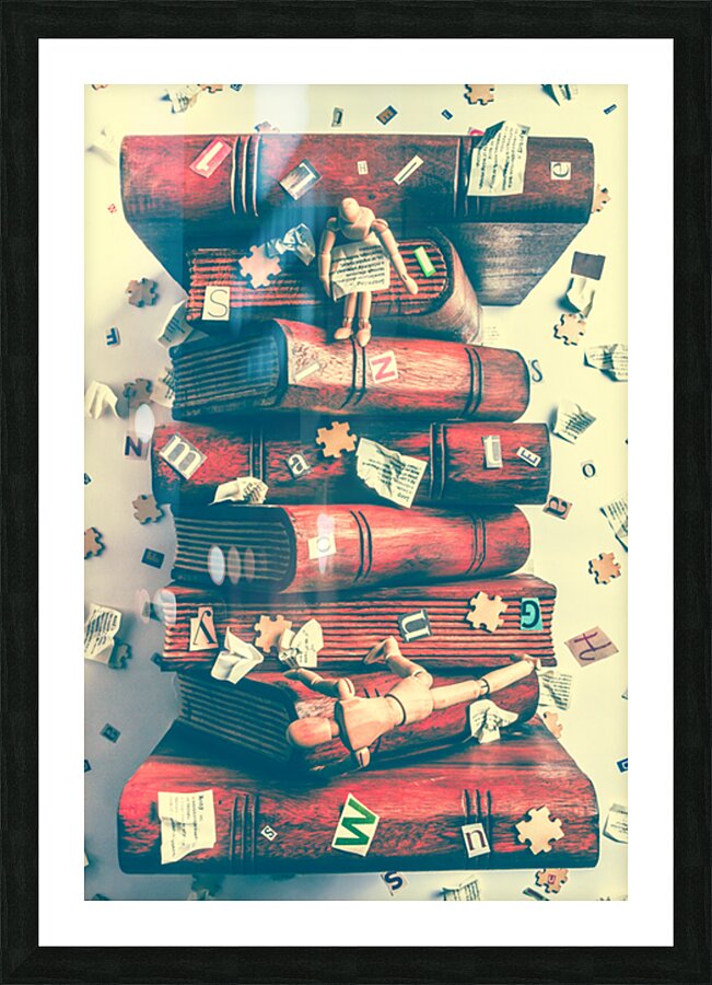 World Of Books Picture Frame print