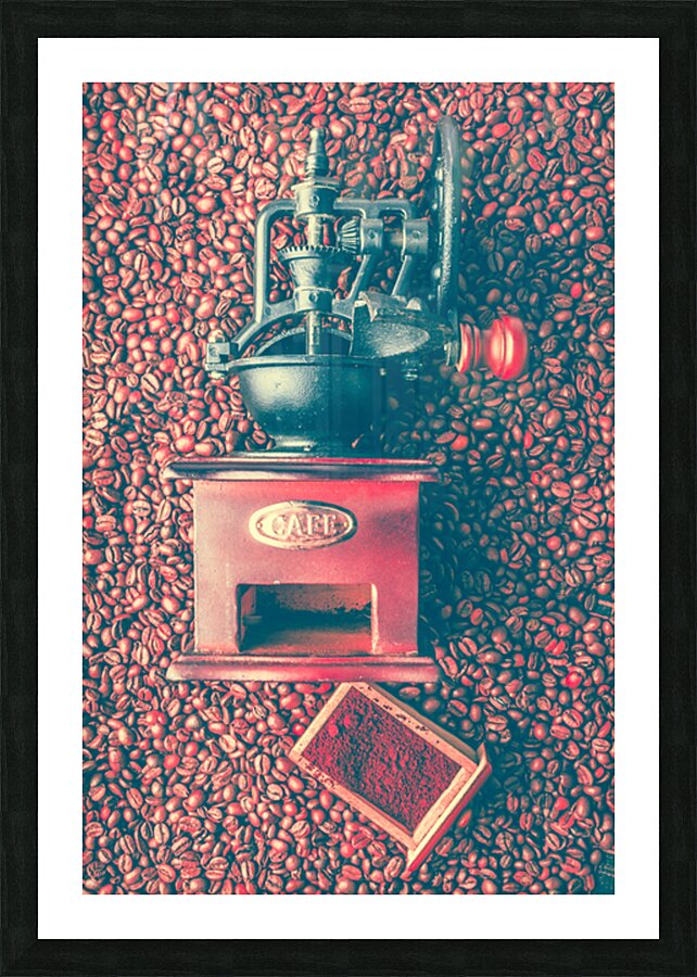 Red Retro Coffeehouse Picture Frame print