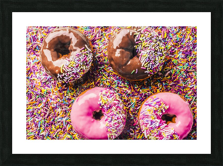 Donut Decorating Picture Frame print