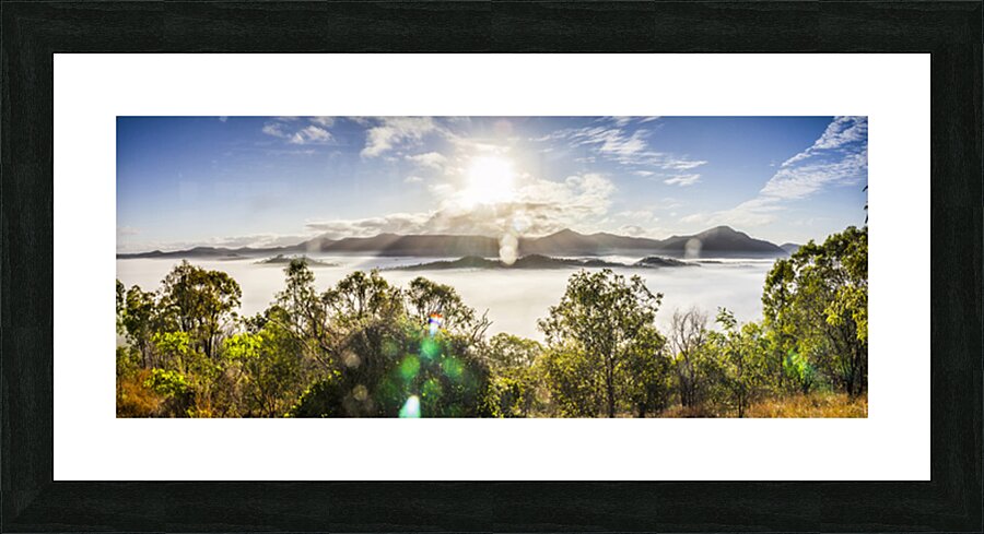 Fog Swept Mountains Picture Frame print