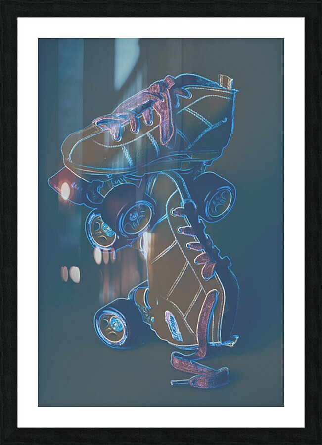 Neon Skate Picture Frame print