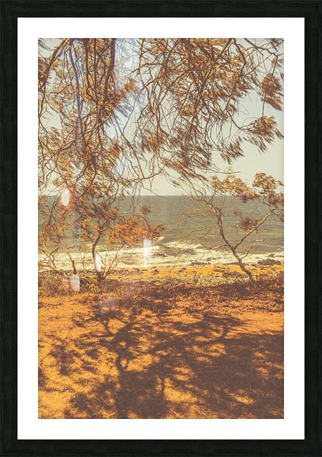 Orange Autumns By The Sea Picture Frame print