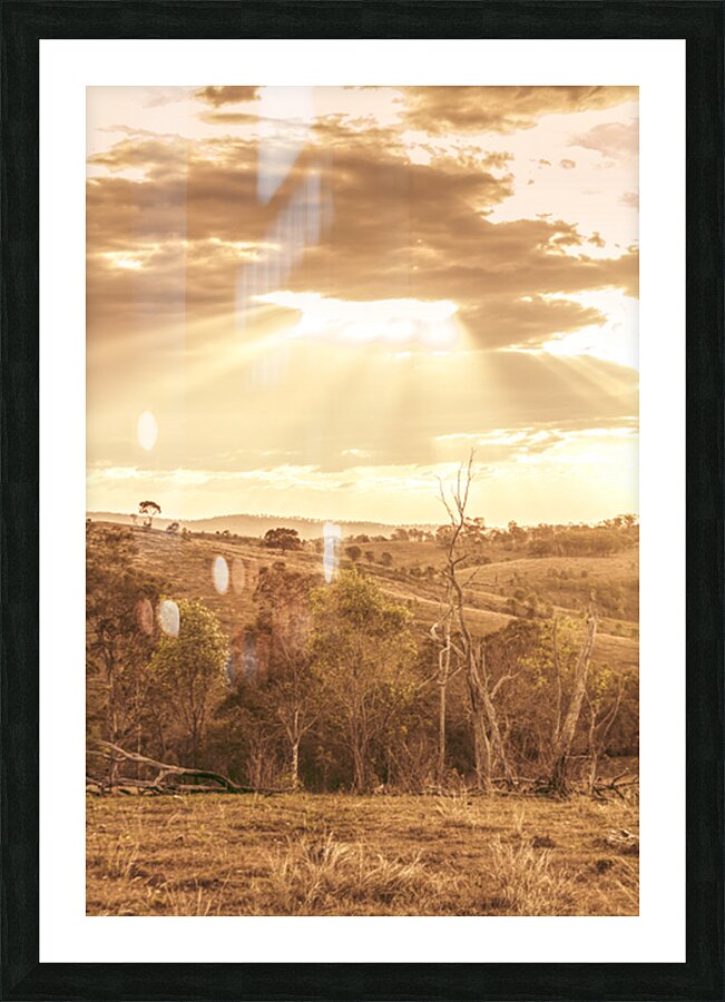 Mount Perry Gold Picture Frame print