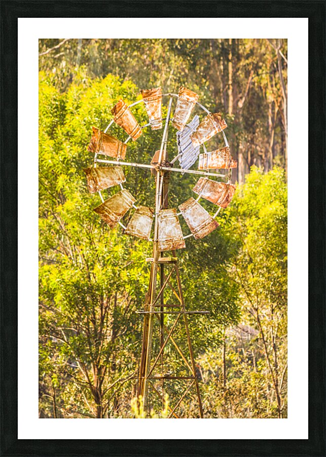 Old Water Windmill  Picture Frame print