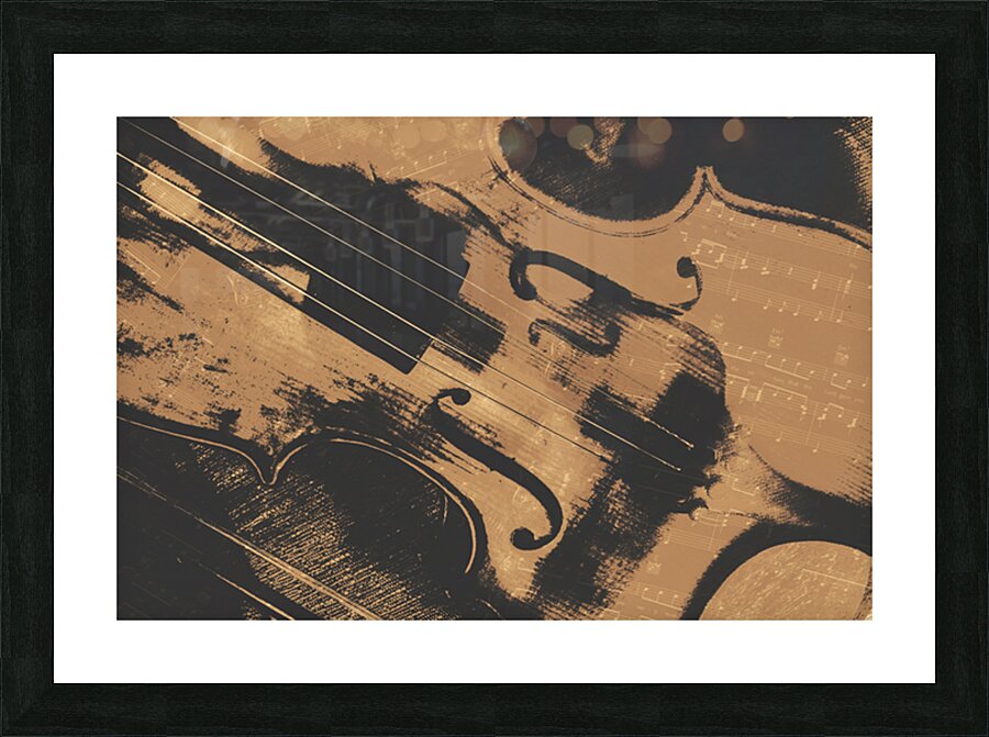 A Wooden Performance  Picture Frame print