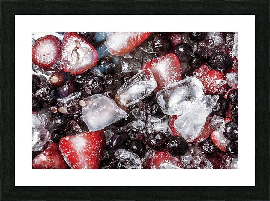 Berries And Ice Picture Frame print