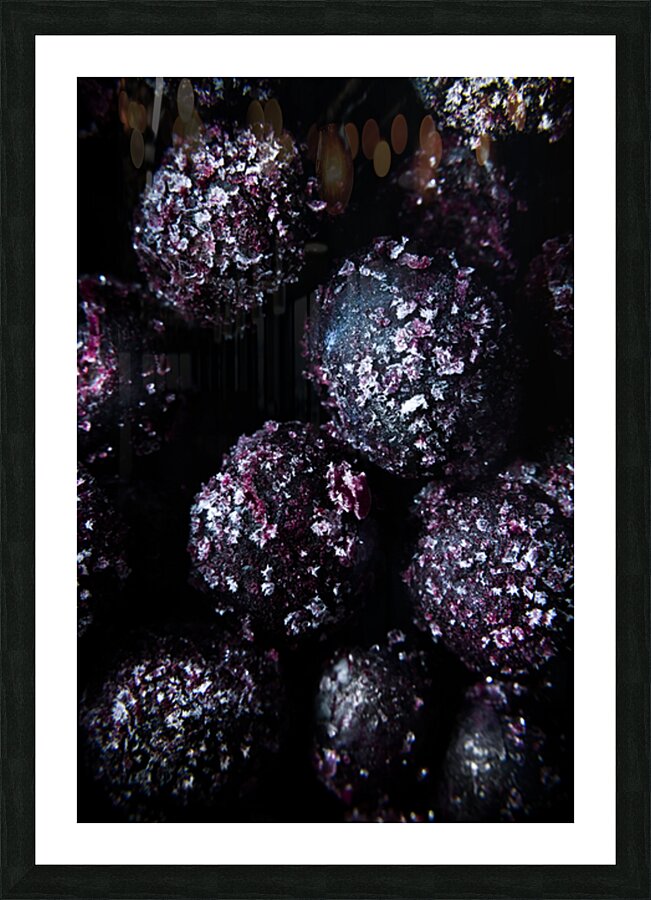 Frozen Blueberries Picture Frame print