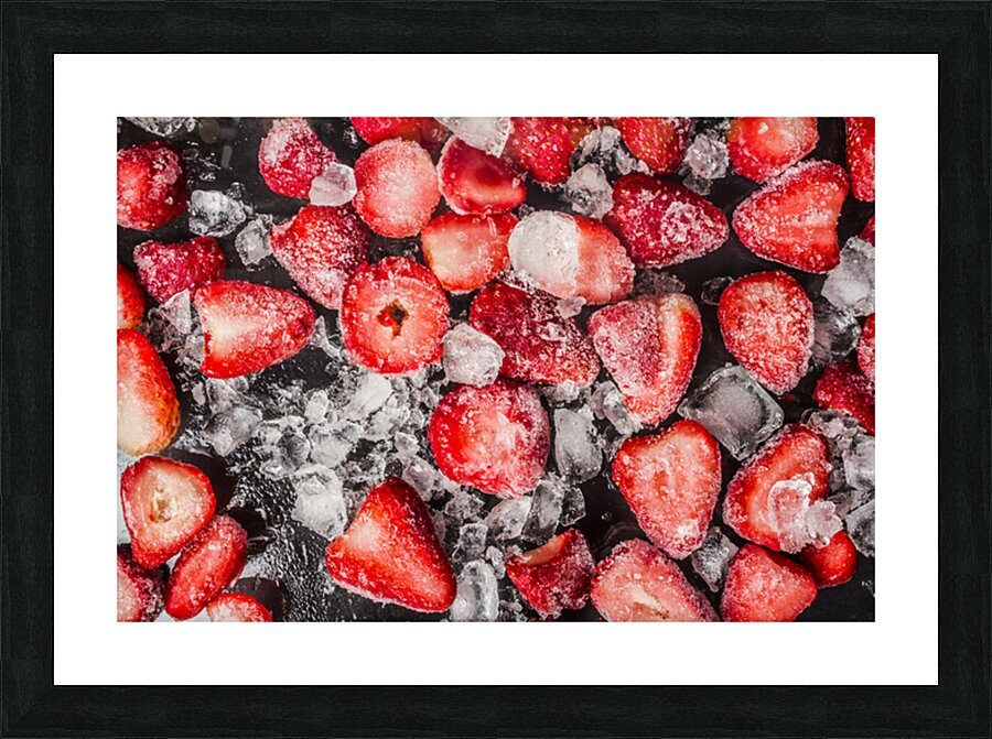Frozen Strawberries Picture Frame print