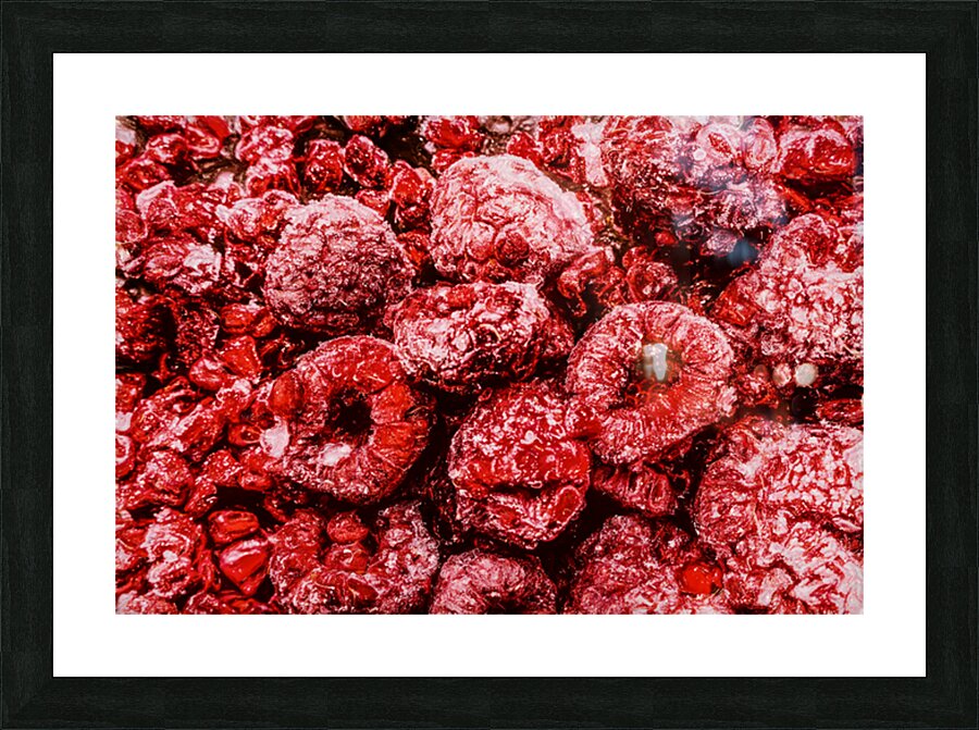 Frozen Raspberries Picture Frame print