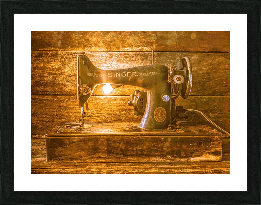 Vintage Sewing Machine Picture Frame print