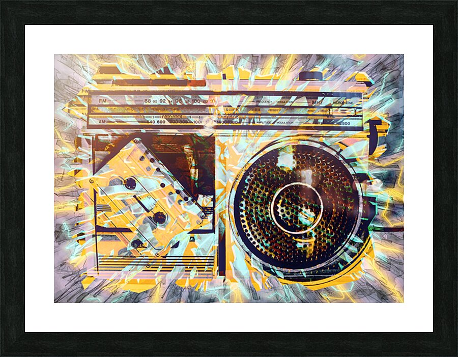Ghetto Blaster Picture Frame print