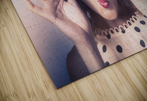 Fun comical retro fashion portrait. Pin-up pout Jorgo puzzle