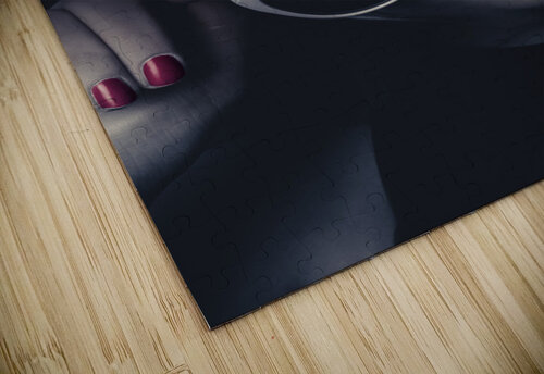 Dark fashion portrait. Female model in sunglasses Jorgo puzzle