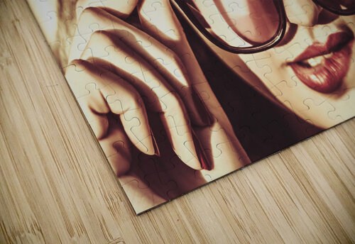 Hip 60s pinup girl in classic eyewear sunglasses Jorgo puzzle