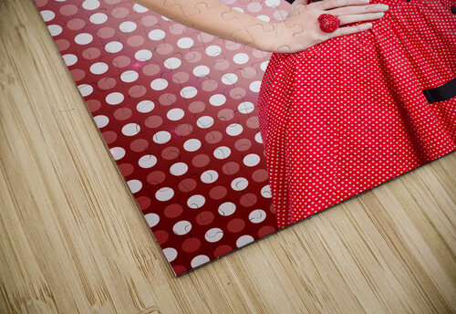 Portrait of disco party dancing girl Jorgo puzzle