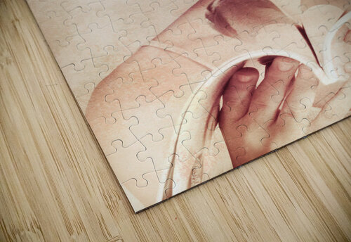 Cute Vogue Pinup Girl Reading Old Fashion Magazine Jorgo puzzle