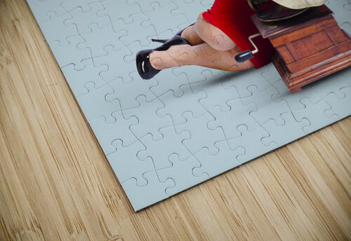 Beautiful pinup woman listening to old gramophone Jorgo puzzle