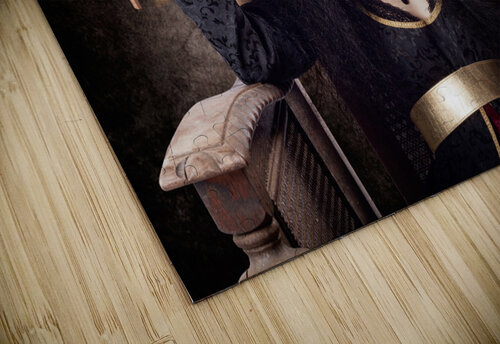 Storybook queen jester holding religious cross Jorgo puzzle