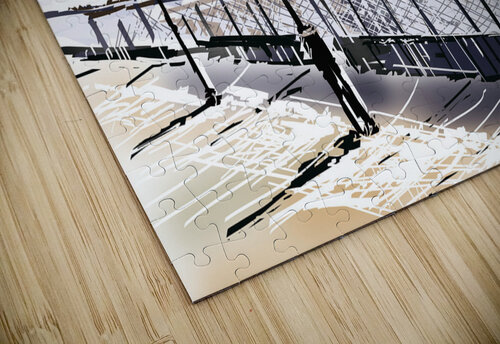 Fine art drawing The Tower Bridge in London UK Jorgo puzzle