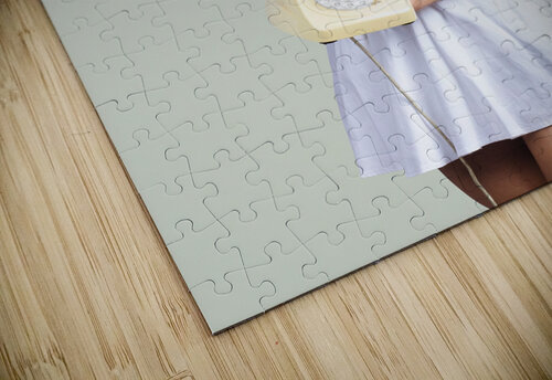 1960s hot gossip woman with retro telephone Jorgo puzzle