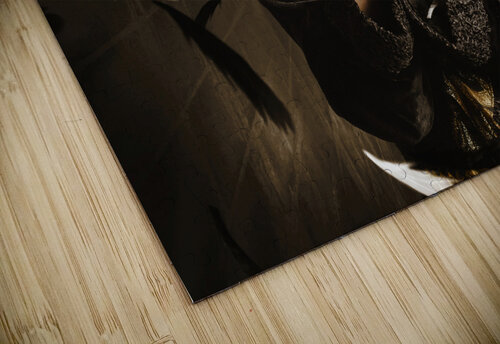 Dark fashion girl making magic and mystery wish Jorgo puzzle