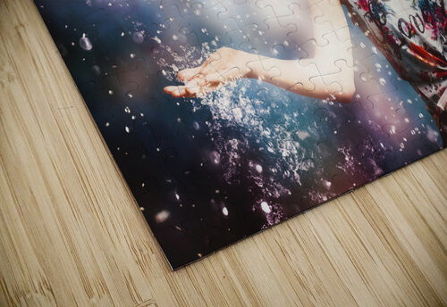 Beautiful pin up woman catching rain water Jorgo puzzle