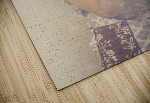 Vintage cookery girl baking with pinch of flour Jorgo puzzle