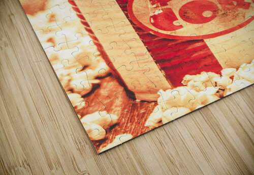 Retro tub of butter popcorn and ticket stub Jorgo puzzle