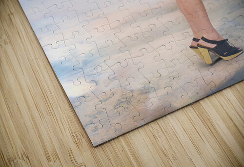 Creative summer fashion. Woman in floral dress Jorgo puzzle