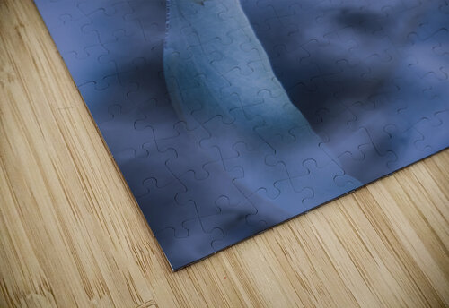 Misty moonlight butterfly in blue twilight forest Jorgo puzzle