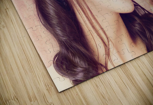 Vintage pin up girl eating strawberry cupcake Jorgo puzzle