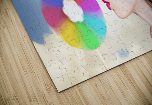 Makeup beauty girl blowing hair colors palette Jorgo puzzle