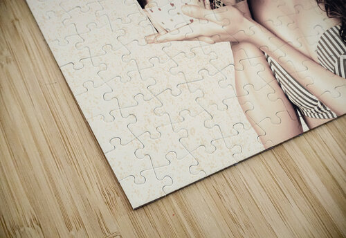 Vintage pop art advert girl with breakfast product Jorgo puzzle