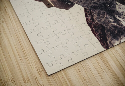 Retro cooking woman giving recipe kiss Jorgo puzzle