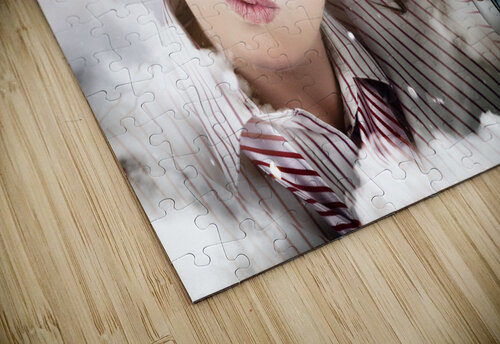 Technology Smart Woman Using Cloud Computing Jorgo puzzle