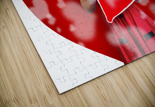 Beautiful woman holding blank love heart sign Jorgo puzzle