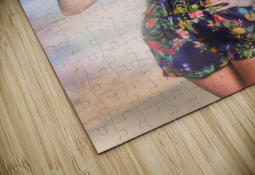 Outdoor fashion portrait. Spring twilight beauty Jorgo puzzle