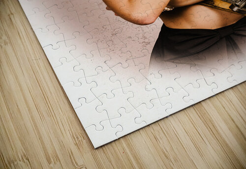 Vintage portrait of a pin-up model with skateboard Jorgo puzzle